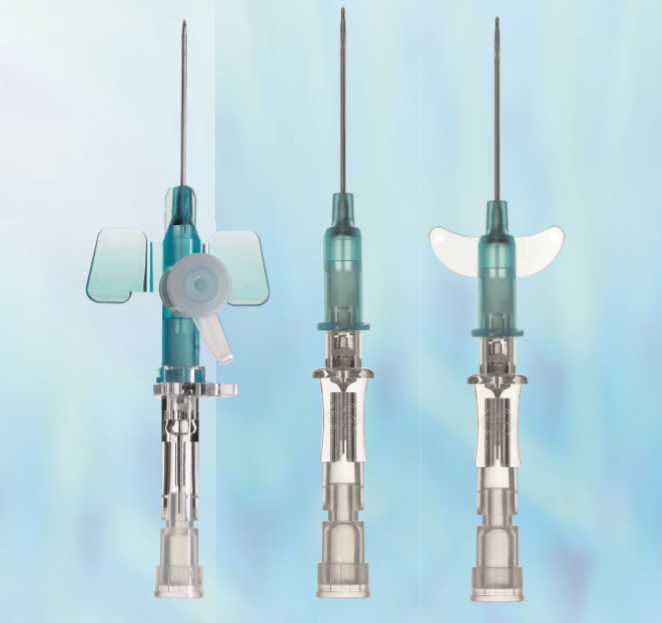 Catheter IV sécurisé à ailettes