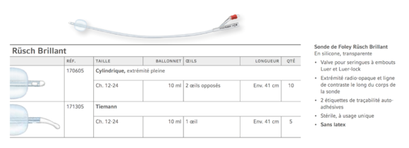 Sonde Rusch Brillant Cylind. 41cm